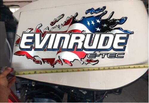 Evinrude V6 E-Tec USA Tear 115-300 Blue Decal Kit