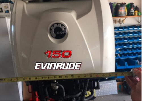 Evinrude V6 E-Tec USA Tear Red 115 - 300 HP Decal Kit 2