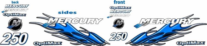 Mercury Flame Optimax 60-250HP Decal Kit