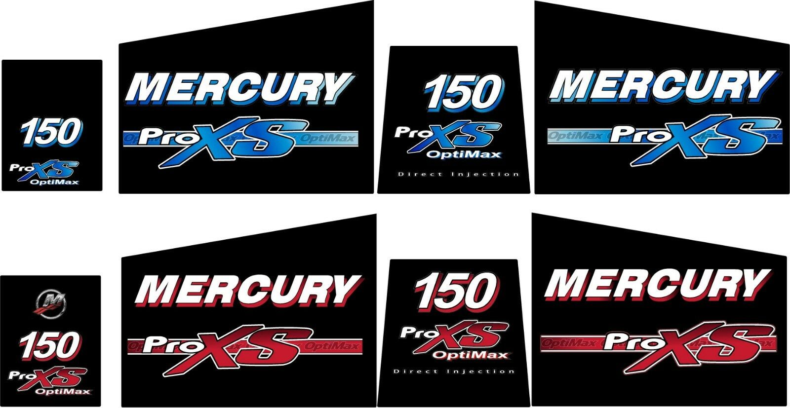 Mercury Optimax Pro XS Outboard Decal Set Kit EMan Ink