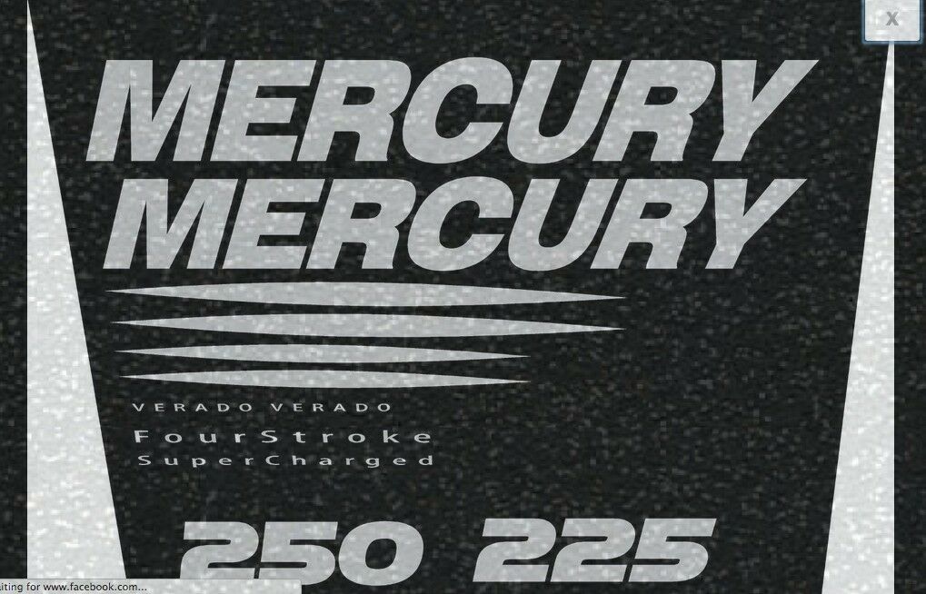 Mercury Verado Four Stroke Ultra Metallic Generation 2 Decal Kit