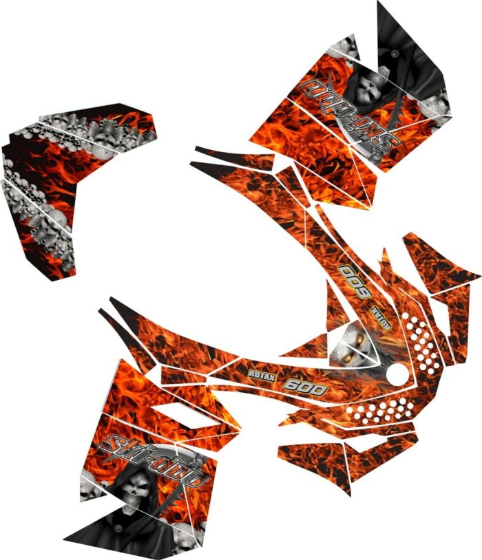 Ski-Doo XP Chassis GRIMM REA Decal Kit 5