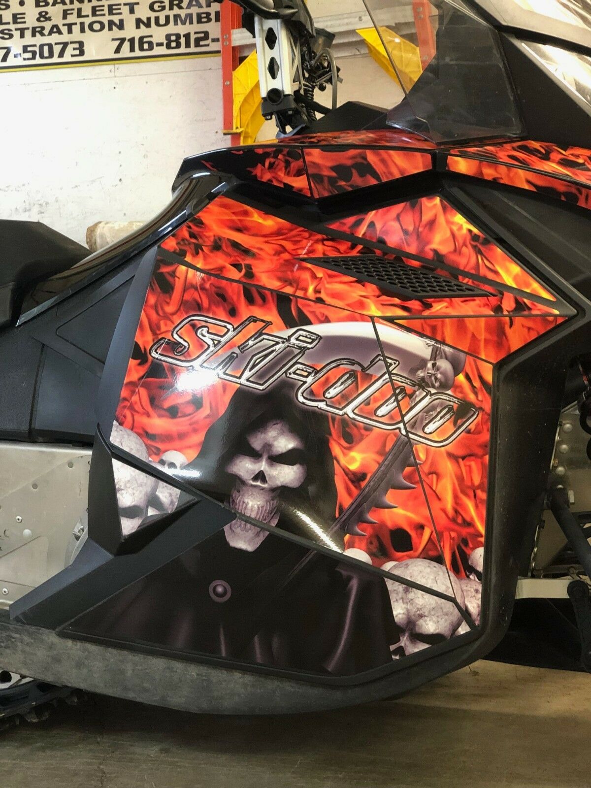 Ski-Doo XP Chassis GRIMM REA Decal Kit